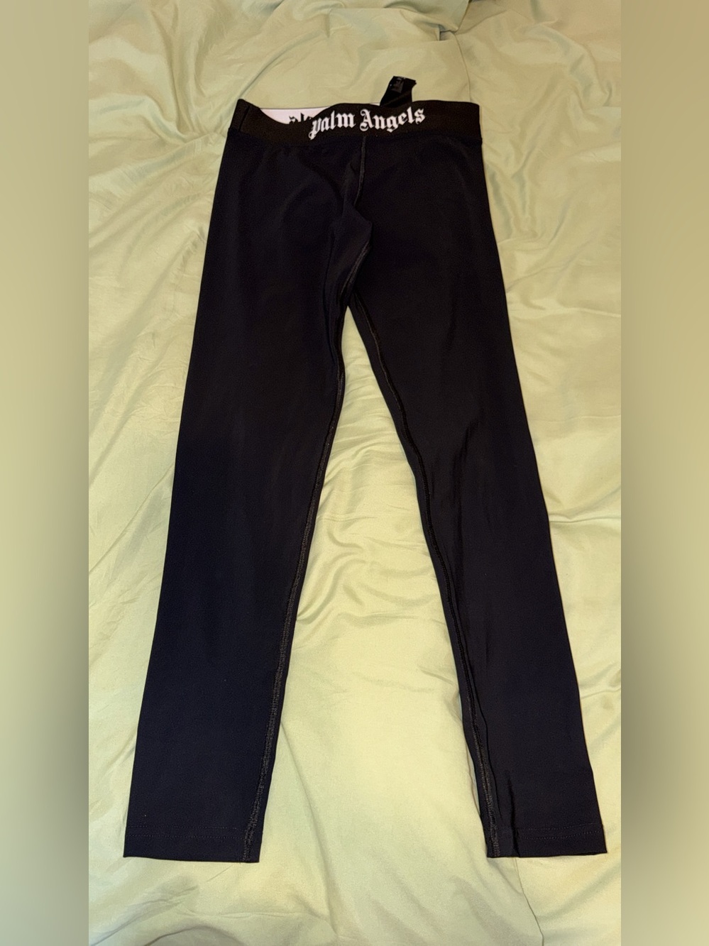 Palm Angels Black Logo Leggings